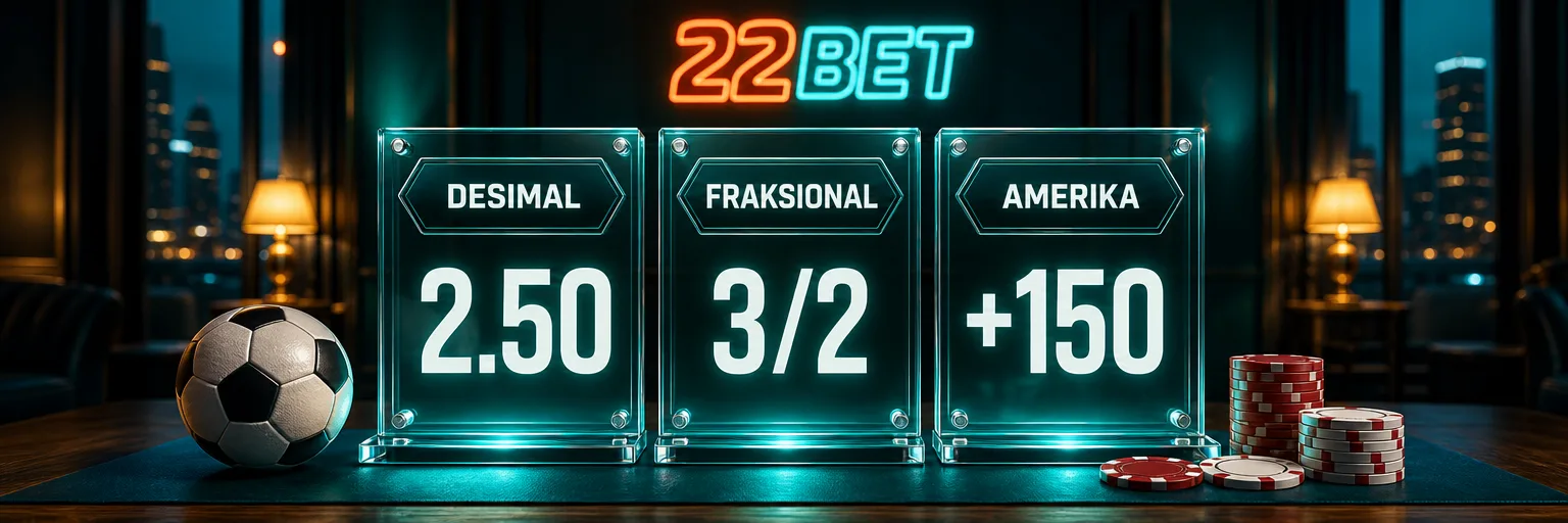 Kalkulator odds 22Bet: taruhan Rp 170.000 pada odds 2.50 mengembalikan Rp 425.000